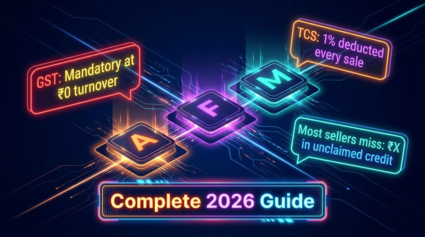 GST for Amazon Flipkart Meesho sellers India 2026 mandatory registration, TCS deduction, GSTR-8 reconciliation guide